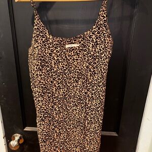 Leopard Print Mini Slip Dress Size Medium